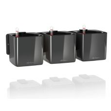 Кашпо Lechuza Green Wall Home Kit Glossy Антрацитовый блестящий