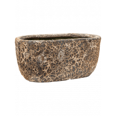 Baq Lava Oval relic rust metal (glazed inside)