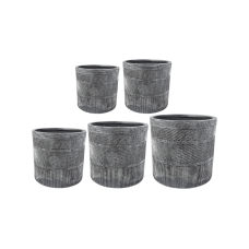 Inca Pot Anthracite (set of 5)