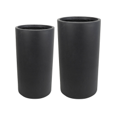 Giedo Pot Tall Black (set of 2)