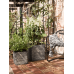 Кашпо пластиковое Capi Nature Rib NL Planter Square Anthracite